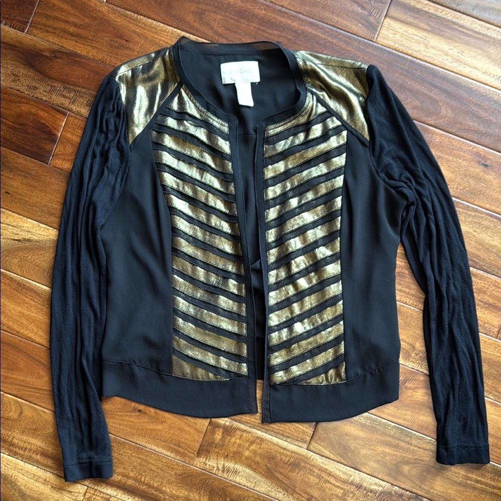 Cache Black and Gold Women's Light Jacket